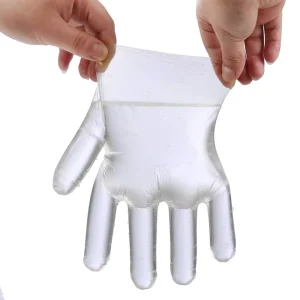Clear Kitchen Waterproof PE Gloves Disposable Household Food for Camping Cleaning Powder Free
