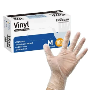 Clear Medium Powder Free Vinyl Gloves for Hygienic Food Handling Cleaning Medical Use Bulk Pack of 1000 in Atlanta
