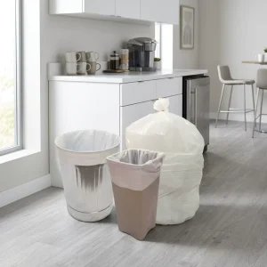 Clear Plastic Trash Bags 40×46 for Commercial Laundry and Office