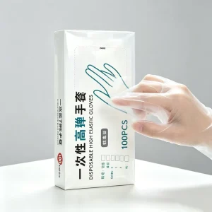 Clear TPE Disposable Gloves Flexible Waterproof for Food Handling Household Daily Use