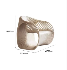 Cobuild Factory Direct Sales Modern Luxury Hotel Art Furniture Handmade Vertical Section Laminated Chair for Home Furniture