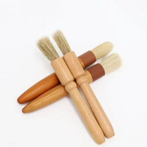 Coffee Grinder Cleaning Brush with Wood Handle & Natural Bristles Accessories for Dusting Wood & Other Surfaces