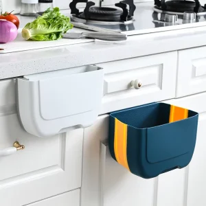 Collapsible Hanging Wall Mounted Without Lid PP Material Trash Can Foldable Waste Bin for Kitchen