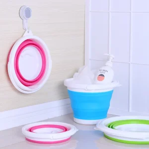 Collapsible Mop Bucket Cleaning Pail Camping Folding Bucket Fishing Car Wash Plastic Water Outdoor Folding Bucket