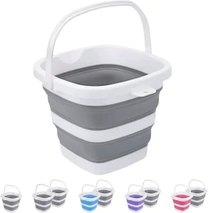 Collapsible Retractable Folding 10L PP Plastic Portable Space-Saving Square Bucket for Household Outdoor Car Washing Camping