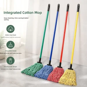 Color Available Colorfast Yarn Aluminum Pole Mop for Hotel Property Janitorial