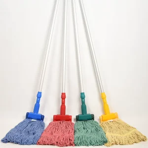 Color Coded Fade Resistant Tiger Clamp Aluminum Wet Dry Mop for Hospital Janitorial Property Household