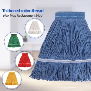 Color Coded Looped End Cotton Mop Head Refill Thickened Yarn Mop Replacement for Professional Floor Cleaning Maintenance