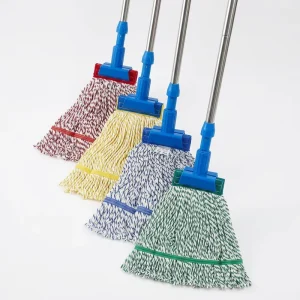 Color Coded Looped End Wet Mop for Hotel Hospital Commercial Floor Cleaning