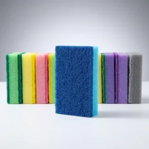 Color Customized High Water Absorption Polyurethane Kitchen Sponge Heavy Duty Washing Sponge Scrubber Antibacterial Scouring Pad