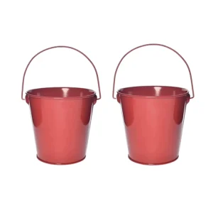 Color Metal Bucket with Handle 7 Galvanized Iron Bucket for Kids Classroom Crafts Party Gifts Use