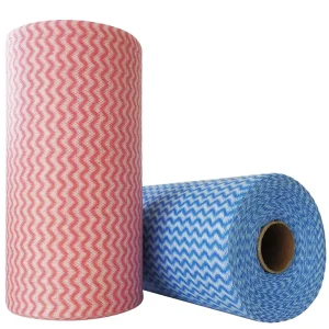 Color Wiping Cleaning Cloths Washable Nonwoven Viscose Polyester Eco Friendly for Kitchen Home Restaurant Bathroom Use