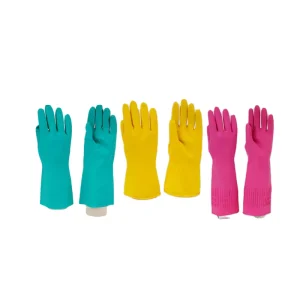 Colored Cleaning Gloves Latex Household Kitchen Gloves Thickened Rubber Waterproof Gloves
