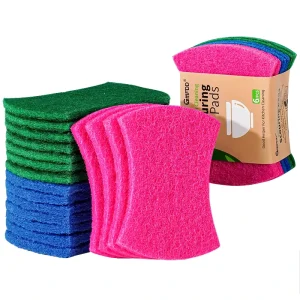 Colored Diamond Grit Cellulose Sponge Scouring Pad 3cm Thick Kitchen Dishwashing Pot Scrubbing Tool Rust Removal Cleaning Cloth