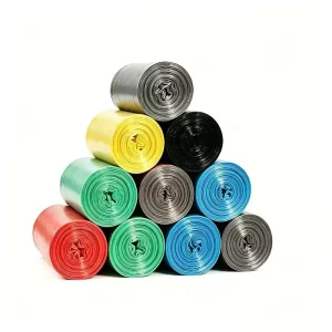 Colored Thickened Large Black Trash Bags for Guesthouse Office Home Use High Density Polyethylene Disposable 45×50