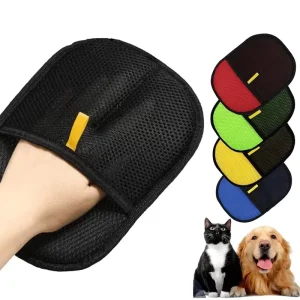 Colorful Electrostatic Eco Friendly Multi Function Dog & Cat Hair Removal Gloves with Fabric & Polyester Material