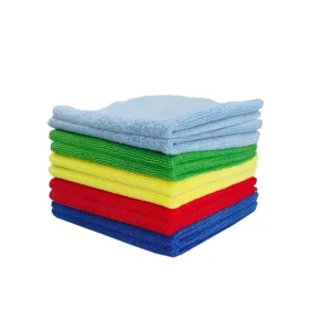 Colorful Quick Dry Microfiber Cleaning Cloth for Dish Usage Square Plain Style 100pcs MOQ for Kitchen & Car Wash