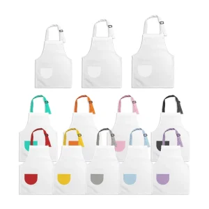 Colorful Sublimation Linen Kid Aprons Blanks for Drawing, Cooking, Art Work Use