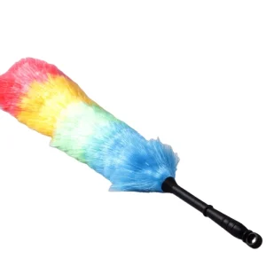 Colorful Wool Duster Polywool Static Dust Cleaner with Plastic Head