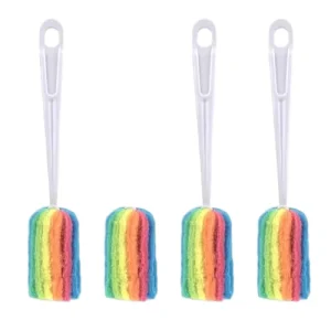 Colourful Scouring Pad Cleaning Bottle Brush for Kitchen