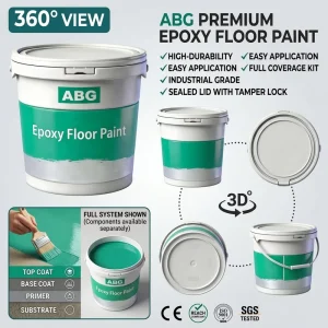 Comfortable Noise Reducing Epoxy Floor Liquid Coating for Home Use with Anti Fatigue Properties Brush Application