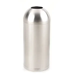 Commercial 35L Stainless Steel Recycle Trash Bin Outdoor Indoor Open Top Garbage Bin Industrial Round Waste Container