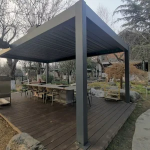 Commercial Aluminum Pergola Gazebo Shelter for Landscape Engineering