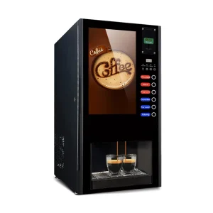 Commercial Automatic Coffee Vending Machine with Coin Payment, Self-Cleaning Function, LED Light Box, and Automatic Cup Dispenser