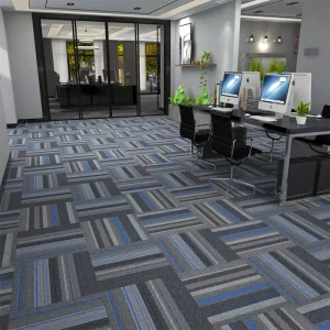 Commercial Carpet Tiles PP Surface With Bitumen Backing 50x50cm Office Carpet Floor Square Carpet Tiles