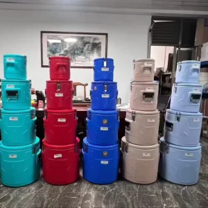 Commercial Catering Insulated Food Bucket 10L 30L 50L 70L Cream Thermal Soup Barrel Set with Metal Latch for Hotel