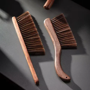 Commercial Coffee Bar Cleaning Brush Long-Handle Wooden Dust Brush