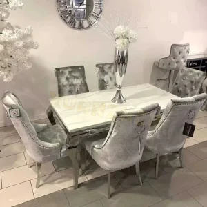 Commercial Dining Table Set 6-Seater for Home