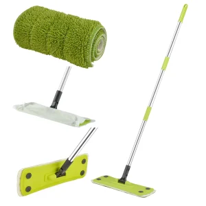 Commercial Flat Microfiber Floor Mop Cleaning System Wet Dry and Dust Hardwood with Washable Pad for Floor Cleaning