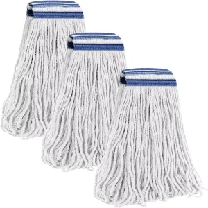 Commercial Heavy Duty Loop End Mop Head Replacement with Manual Wringing for Eco friendly Floor Cleaning