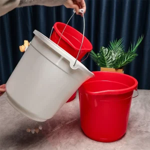 Commercial Heavy Duty Round Bucket Corrosive Resistant Pail with Handle for Professional Janitorial Cleaning