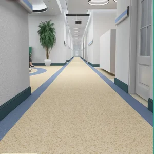 Commercial Homogeneous Flooring Clean Room Fireproof PVC Floor Covering Tiles Vinyl Sheet Flooring for Hospital