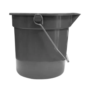 Commercial Household Utility Plastic Durable All-Purpose Heavy Duty Round Bucket or Pail with Handle and Spout for Cleaning