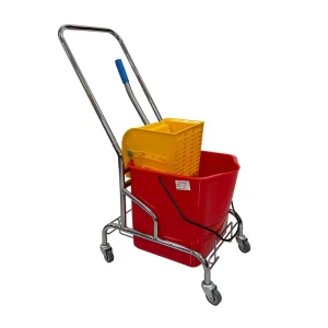 Commercial Industrial Hotel Cleaning Plastic Bucket with Handle Wringer Mop Bucket Set Trolley