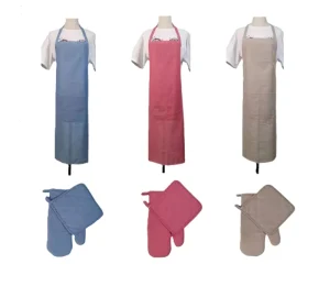 Commercial Kitchen Oven Mitts and Pot Holder Washable Waterproof Sleeveless Apron for Food Cooking Household Usage