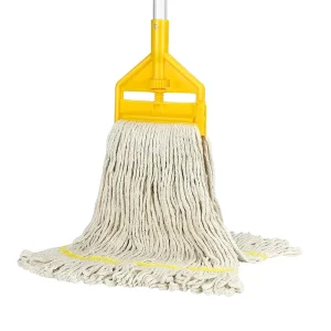 Commercial Mop Heavy Duty Industrial Cotton Mop with Long Handle Looped End String Wet Mops for Home Workshop Floor Cleaning