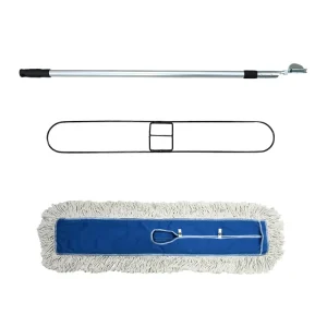 Commercial Mops Industrial Cotton Floor Dust Mop with Aluminum Alloy Rod Floor Magic Smart Mop Easy 180 Spin Cleaner NO.9621