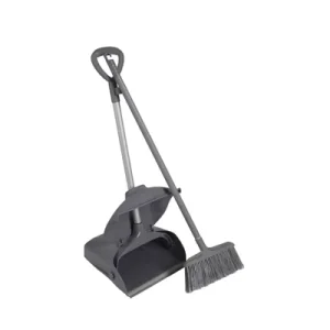 Commercial Non Slip Windproof Broom and Dustpan Set Soft Bristles for Cleaning