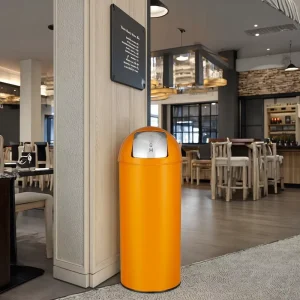 Commercial Outdoor Metal Waste Bin Public and Outdoor Trash Can for Indoor and Outdoor Use