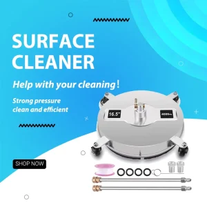 Commercial Product 1/4 Quick Plug High Pressure Surface Floor Cleaner With 4 Wheels