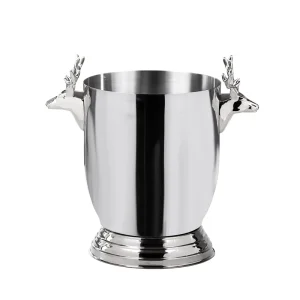 Commercial Stainless Steel Ice Bucket with Deer Head Gold Finish for Bar Suitable for Ice Cubes Beer Red Wine and Champagne