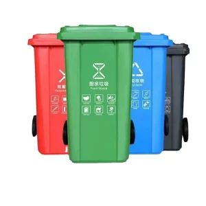 Commercial Standing Waste Disposal Containers Street Plastic Garbage Can Rubbish Bins Municipal Functioned Garbage Recycling