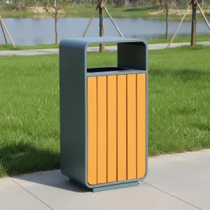 Commercial Waste Bin Grey Outdoor Stainless Steel Custom Logo Eco Friendly Modern Luxury Waste Management Bin for Residential