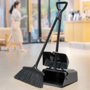 Compact Broom and Dustpan Cleaning Set for Home, Kitchen and Bathroom