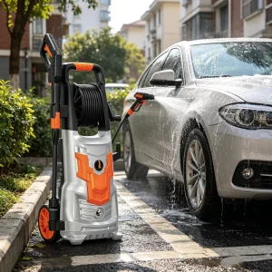 Compact Household High-Pressure Washer 240V Electric Portable Car Washing Machine with Induction Motor and Accessories Kit