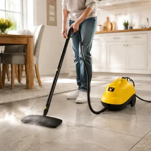 Compact Steam Cleaning Machine for Bathroom, Kitchen Grease, and Hard Floors